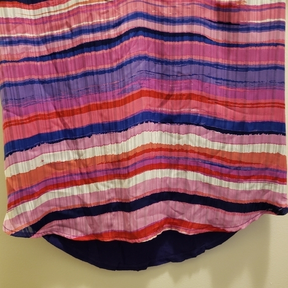 41 Hawthorn Multicolor Striped Top Pink Purple Blue Womens Size Medium - Picture 5 of 9